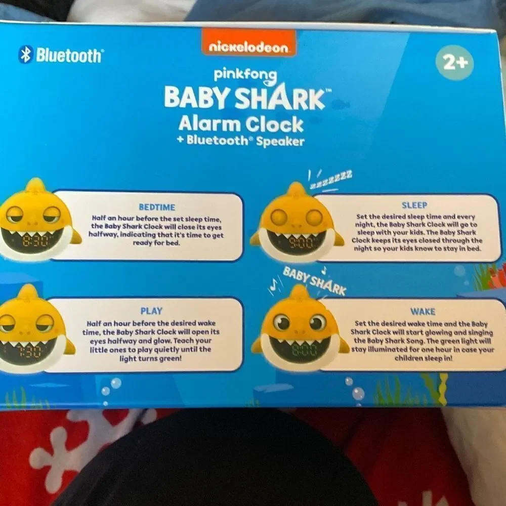 Nickelodeon, pink, frog, baby, shark alarm clock, Bluetooth speaker new